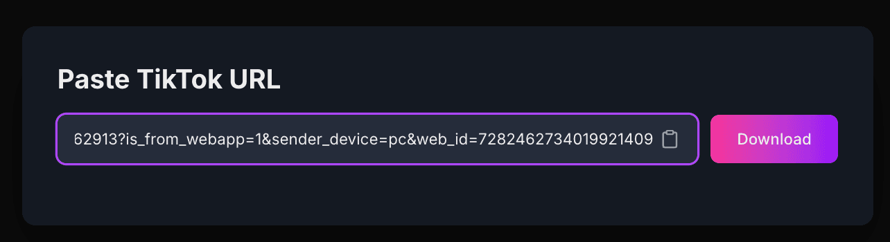 Paste URL